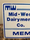 Mid-west Dairymen   s Co  Member Cow Graphic Advertising Sign Rockford Illinois 