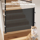 Retractable Mesh Safety Gate Pet Barrier For Dogs Cats Stairs Doorway Hallway