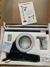 4-in-1 Floor Magnifying Lamp W  Light 12x 30x Adjustable Black     New