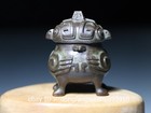 China Dynasty Folk Collect Old Bronze Birds Zun Jar Pot Vase Ding Censer 5 5cm