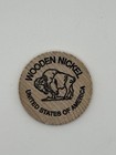 Lot Of 2 Wooden Nickel Tokens Vintage Usa Buffalo Advertising Coin