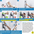 2 Pack Suction Shower Grab Bars - Heavy Duty Safety Handles For Seniors