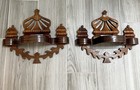 The Rare Antique  early 1900 shandcrafted Victorian Wall Shelf  Pair Of Two 