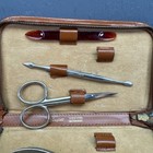 Vintage Noymer 4pc Manicure Set Nail Kit Zippered Case Made In West Germany