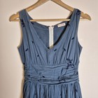 Miss Selfridge 6 Blue 100  Cotton Sleveless Vintage Style Dress Lined