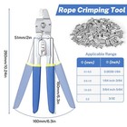 Wire Rope Crimping Tool Kit 328ft 1 16  Stainless Steel Wire Rope Cable