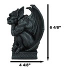 Medieval Fantasy Gargoyle With Bat Shield 6 5  Height Figurine Resin Statue