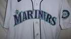 Seattle Mariners Carter Bins Used Home White Baseball Game Jersey Team Issued