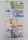 Set 4 Pcs 2015 2016 Sweden 20 50 100 200 Kronor P 69 70 71 72 Unc New Banknote