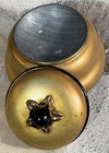 Vtg Aluminum Music Box Powder Puff Trinket 4   t X 4 5    Dis  Jewelry Works Stamped