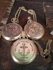 Lot Of 3 Watch Elgin Vintage Pocket Collectible Antique Brass Pocket Watch Gift