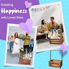 Baby Shower Crate  Large Pine Wood Baby Basket With Hanging Rods  Personalize   