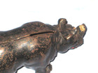 M1223 - Vintage   Antique Arcade Cast Iron Rhino  Rhinoceros Still Bank