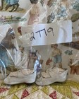 Antique 3    Leather Heeled Doll Shoes For  Antique Or Early Dolls  Lot 2779