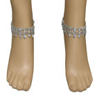 Ankle Bracelet Foot Chain Round Silver Crystal Anklet Brafoot Payal Jewelry Gift