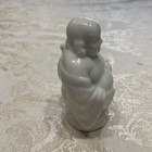 Vintage Chinese Buddha Blanc De Chine Porcelain Mini Figurine Hotei Statue 3 5
