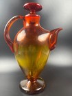 Mcm Blenko Glass  573 Amberina Tangerine Cocktail Pitcher With Stopper And Flaws