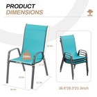 Outdoor Dining Chairs Set Of 6 Patio Chairs Stackable With Armrests For Backyard