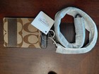 New Coach F61766 Canvas Id Badge Holder - Khaki Mahogany