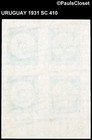 Uruguay 1931 Sc 410 - 413 Philatelic Exhibition Montevideo 1931 Minisheets