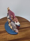 Vintage Large Cast Iron Noah s Ark Hand Painted Door Stop Book Ends 5 75 Lbs