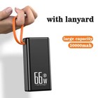 50000mah 66w Power Bank Pd 20w External Portable Battery Fast Charging Led Us