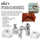 Yellow Furoshiki Japanese Cotton Wrapping Cloth  Keisuke Serizawa Floral Design