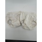 Vintage Kangawrap Diaper Covers Lot Of 2 White Retro Pouch Style Snaps Medium