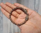 Vintage Beautiful Handmade Brass Tribal Bangel Bracelet Elephant On Both Ends