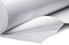 4mil Gloss White Vinyl Gray Air-egress Bubble-free Permanent Adhesive  302gaespx