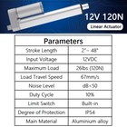12v 120n Fast Speed 67mm s Linear Actuator Long Stroke 600 1200mm 48inch 40  38 
