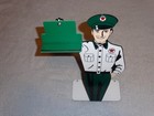 Vintage Texaco Gasoline Station Attendant 1  Metal Oil Business Card Holder Sign