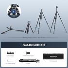 Neewer Lt07 61  Stability Compact Travel Tripod  Ball Head W  Phone Holder  read