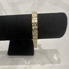 14k Yellow Gold Plated Nugget Bracelet 8 5 Inches Long Unisex  80