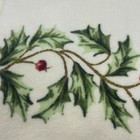 Lenox Christmas Towels 1 Bath  1 Hand Towel Holly Berries Glitter Nwt Cotton