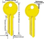Brass Finish Key Blanks  Y1 Uncut Blank Keys  5ya1 Key Blanks Pack Of 100 Keys