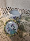 Vintage Chinese Chinoiserie Canton Tea Caddy Jar
