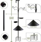 Bird Feeder Pole 92  Heavy Duty Birdhouse Stand W Squirrel Proof Baffle For Out