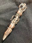 130mm Special Tibetan Natural Agate Dzi Hand Carved Buddhist Rituai Implement