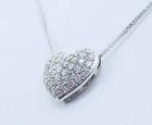 2ct Simulated Diamond Women Pendant Necklace In 14k White Gold Sterling Silver