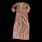 Vintage Sequin Duster Swiftie   s Lover Iridescent Peach Pink Longline Era Robe