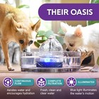 Brook Glass Pet Fountain  90oz 2 7l      Cat   Dog Water Fountain