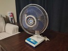     vintage Oscillating Fan Transparent Blue Blade  16  Retro Works  
