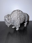 Antique Vintage Cast Iron Buffalo Bison Coin Bank   Still Bank