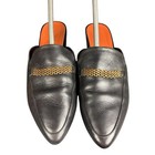 Vionic Starling Black Leather Mules With Gold Accent    Women   s Sz 10