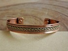Copper Magnetic Bracelet Arthritis Pain Therapy Energy Cuff Bangle Brass Chain