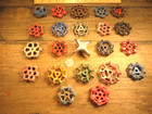 Lot 22 Vintage Water Faucet   Steam Valve Handles   Knobs Steampunk   Industrial
