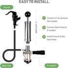 Keg Party Pump 4  Beer Tap Chrome D System Picnic Kegerator Draft Dispenser Kit