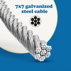 50 Ft 3 16 Inch Galvanized Steel Wire Rope Aircraft Cable Clamp Thimble