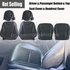 For 2010-15 Chevy Camaro Driver   Passenger Replacement Leather Seat Cover Black